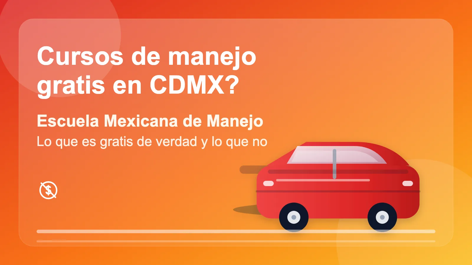 Portada del articulo sobre cursos de manejo gratis en CDMX